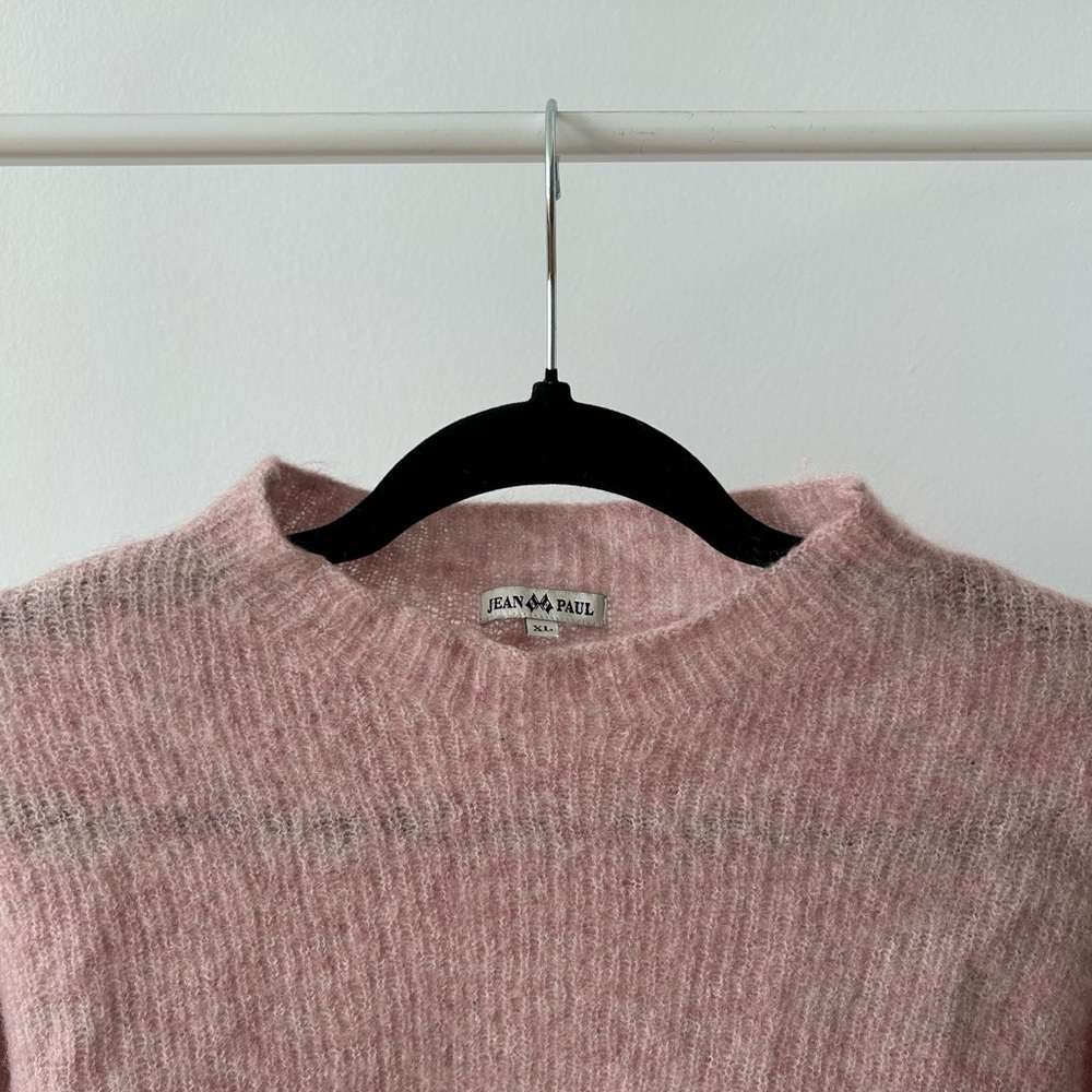 Mohair and Merino Knit Sweater in Pink